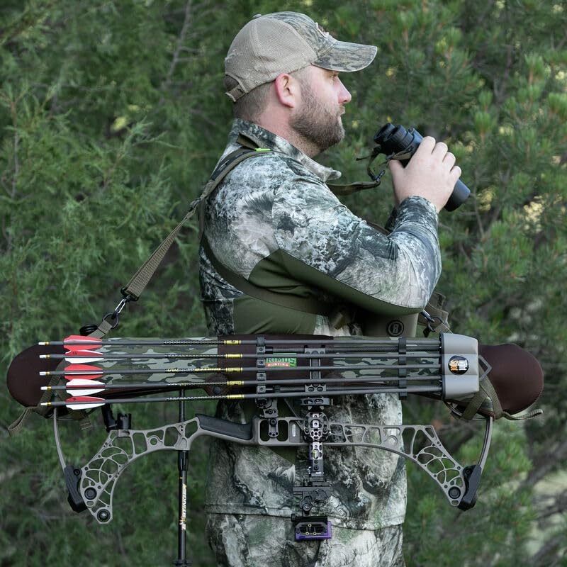 PRIMOS Hunting Neoprene Bow Sling in Mossy Oak Bottomland, Universal Fit Bow Protection with Hands-Free and Feather-Lite - Image 4